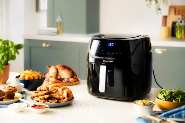 Russell Hobbs Air fryer XXL 8l [Multicuiseur 7en1, 10 programmes] Friteuse sans huile avec Rapid Air (cuit, grille, rôtit & plus, tactile, contrôle de température, lave-vaisselle) Airfryer 27170-56