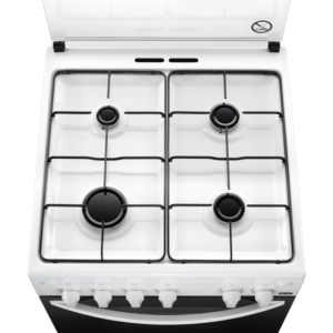Cuisinière à gaz Faure FCG612H1WA – 4 Foyers, Four 55L, Classe A – Image 6