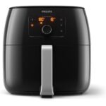 Philips Airfryer Premium XXL, 7.3L (1.4kg), Friteuse air chaud avec Technologie Rapid Air, air fryer pas cher, Application de Recette (HD9650/90)