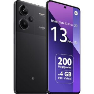 Xiaomi Redmi Note 13 Pro Plus 5G Black, Ecran de 6.67'', Smartphone Débloqué, Batterie mAh 5000, Mémoire Rom 256Go,Ram 8Go, Android 13, MediaTek Dimensity 7200• Gravure en 4nm, 8-coeurs jusqu’à 2,8GHz