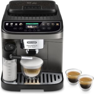 De'longhi magnifica evo Next ECAM312.80.TB machine a café a grain Automatique, 13 Recettes et Écran Tactile, 1450W, Noir titane