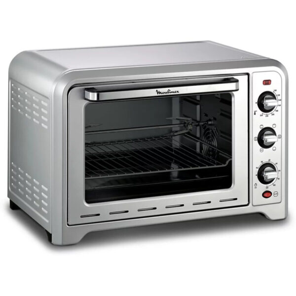1-Mini-four-Moulinex-OX485E10-OPTIMO-39L-BL Grâce au Mini four Moulinex OX485E10 OPTIMO 39L BL vous allez pouvoir cuisiner de bons petits plats pour toute la famille. Il possède 7 modes de cuisson.