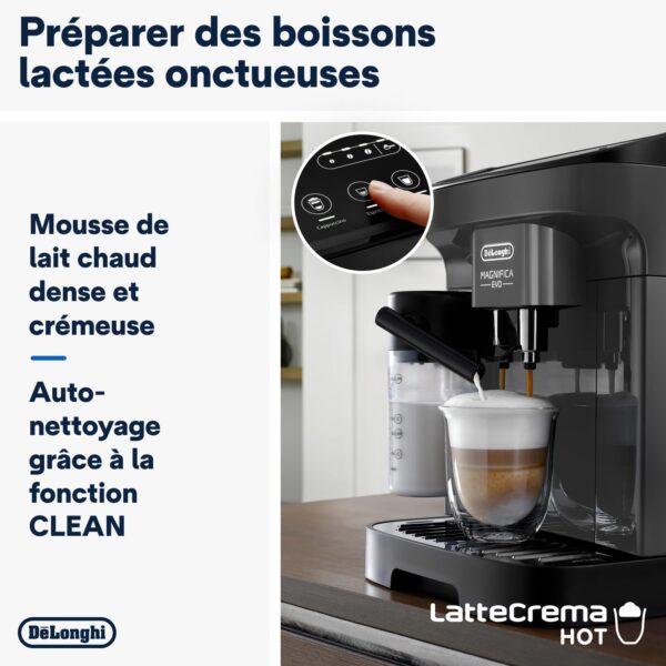 De'Longhi Magnifica Evo ECAM292.52.GB, Machine Automatique à Café en Grains, 4 Recettes