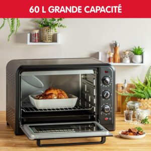 Mini Four électrique pas cher à chaleur tournante Moulinex Optimo 60l OX495810 Noir – Image 4