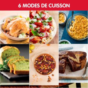 Facilitez votre cuisine avec le Mini Four électrique posable Moulinex Optimo 33l OX464811 en Noir. 6 modes de cuisson pour des résultats parfaits à chaque fois.