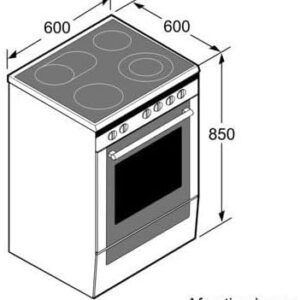 Bosch HKR39C250 - Cuisinière électrique vitrocéramique Série 4 avec Air chaud 3D, Écran LED, et Zone extensible - Classe énergétique A – Image 6