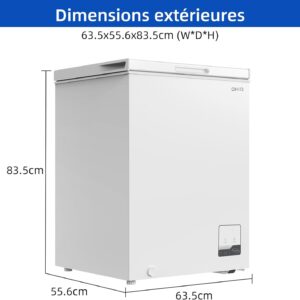CHiQ Congélateurs Coffres : Compact, Silencieux et Performants - 142L et 99L, Classe Énergétique E – Image 13