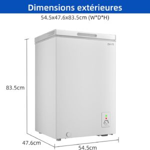 CHiQ Congélateurs Coffres : Compact, Silencieux et Performants - 142L et 99L, Classe Énergétique E – Image 4