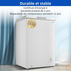 CHiQ Congélateurs Coffres : Compact, Silencieux et Performants - 142L et 99L, Classe Énergétique E – Image 5