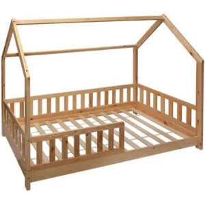 KONTARBOOR Lit cabane enfant 80x160cm en Bois, Lit cabane bebe - cabane enfant​