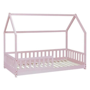 Laiba Kids Lit cabane enfant Bosco 90x190 en Bois - Sommier à lattes inclus - Rose - Lit cabane bebe - cabane enfant​