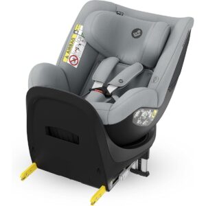 Maxi-Cosi Mica Eco i-Size, siège-auto pivotant 360°, 3 mois-4 ans (61-105 cm), siège-auto bébé i-Size, 5 inclinaisons, appui-tête réglable, protection G-CELL contre chocs latéraux, Authentic Grey