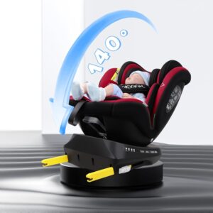 Reecle i-Size (ECE R129) Siège auto ISOFIX pivotant 360°, 40-150 cm, 0 à 12 ans (0-36 kg) – Image 10