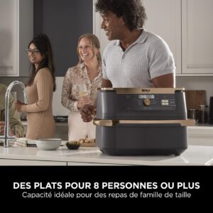 NINJA Foodi FlexDrawer Air Fryer, friteuse sans huile Dual Zone Avec Séparateur Amovible 10.4l Noir & Cuivre AF500EUCP – Image 11