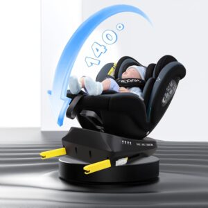 Reecle i-Size (ECE R129) Siège auto ISOFIX pivotant 360°, 40-150 cm, 0 à 12 ans (0-36 kg) – Image 11