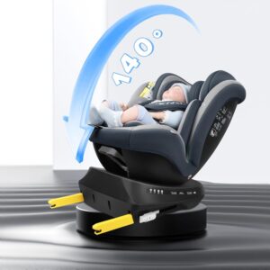 Reecle i-Size (ECE R129) Siège auto ISOFIX pivotant 360°, 40-150 cm, 0 à 12 ans (0-36 kg) – Image 12