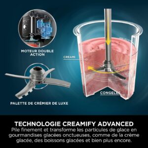 Ninja CREAMi Deluxe NC501EU, Machine a glace Sorbetière, 3 bacs, 10 fonctions,Crème glacée, Option de saveur 2 en 1 – Image 14