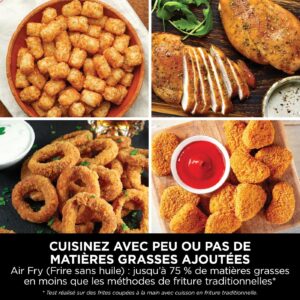 Ninja Double Stack Air Fryer, Friteuse verticale sans huile à 2 tiroirs et 2 grilles, 4 niveaux cuisson, 7.6L, Noir SL300EU – Image 13