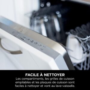 Ninja Double Stack Air Fryer, Friteuse verticale sans huile à 2 tiroirs et 2 grilles, 4 niveaux cuisson, 7.6L, Noir SL300EU – Image 14