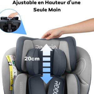 Reecle i-Size (ECE R129) Siège auto ISOFIX pivotant 360°, 40-150 cm, 0 à 12 ans (0-36 kg) – Image 15