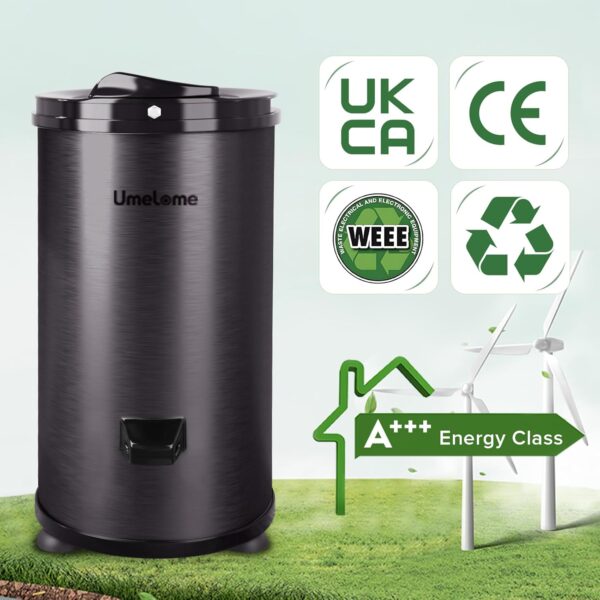 Umelome Essoreuse grande capacité 6 kg Séchoir rotatif 2800 tr/min Spin Dryer énergétique et économie d'énergie
