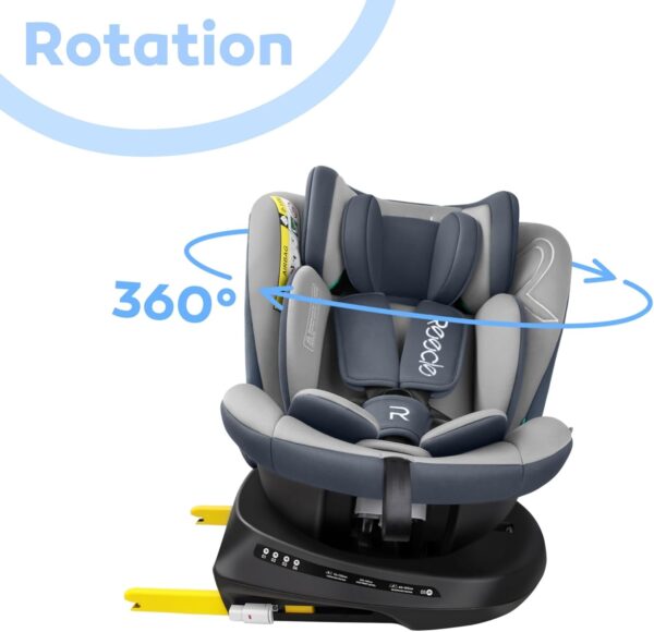 Reecle i-Size Siège Auto 360 Pivotant ISOFIX 40-150 cm, de la naissance à 12 ans (0-36 kg), ECE R129