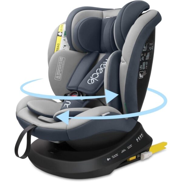 Reecle i-Size Siège Auto 360 Pivotant ISOFIX 40-150 cm, de la naissance à 12 ans (0-36 kg), ECE R129