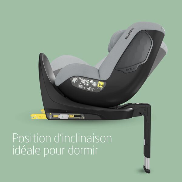 Maxi-Cosi Mica Eco i-Size, siège-auto pivotant 360°, 3 mois-4 ans (61-105 cm), siège-auto bébé i-Size, 5 inclinaisons, appui-tête réglable, protection G-CELL contre chocs latéraux, Authentic Grey