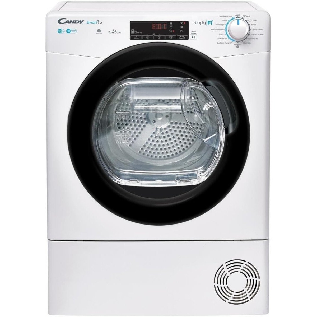 Candy sèche-linge condensation CSOE C10TBE-47, sèche-linge Candy 10 kg, sèche-linge Candy blanc, Candy sèche-linge frontal,