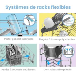 Lave-Vaisselle COMFEE' : Pose Libre, Silencieux, Compact et Économique pour 6 à 14 Couverts – Image 6