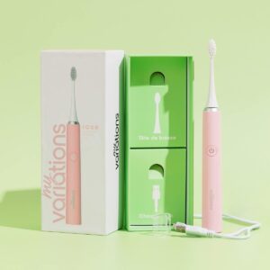 Brosse à dents électrique sonique rechargeable, Brosse à dents avec minuteur intégré, Brosse à dents électrique longue autonomie, Brosse à dents sonique pour gencives sensibles, Brosse à dents électrique 5 modes de brossage,