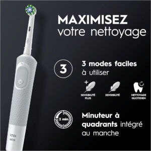 Brosse à dents électrique Oral-B Vitality Pro, Brosse à dents Oral-B avec capteur de pression, Oral-B brosse à dents électrique douceur, Brosse à dents électrique avec minuteur Oral-B, Brosse à dents Oral-B tête ronde,