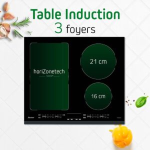 Plaque à induction Sauter 4 foyers, Plaque de cuisson encastrable Sauter, Plaque induction Sauter grand foyer Horizone, Table induction Sauter avec grand foyer, Plaque induction fabriquée en France,