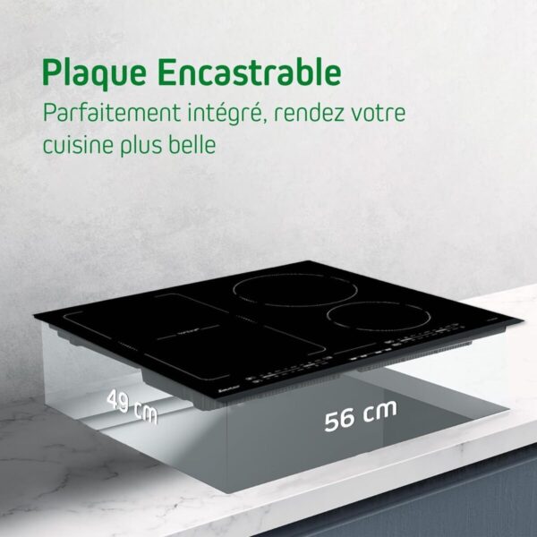 Plaque à induction Sauter 4 foyers, Plaque de cuisson encastrable Sauter, Plaque induction Sauter grand foyer Horizone, Table induction Sauter avec grand foyer, Plaque induction fabriquée en France,