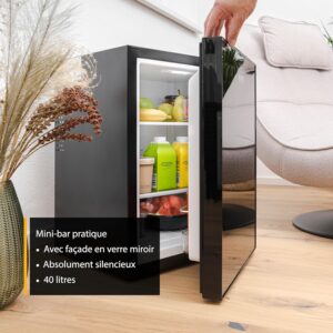 TZS First Austria Mini Frigo de Chambre 40L - Petit Frigo Pratique et Compact - Idéal pour Chambre, Bureau, Dortoir - Mini Frigo Économique en Énergie, Éclairage LED, Noir – Image 4