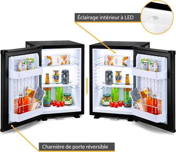 Mini frigo de chambre 40L,Petit frigo pratique et compact,Mini frigo économique en énergie